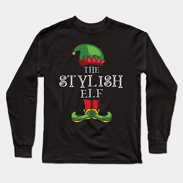 The Stylish Elf Matching Family Christmas Pajama Long Sleeve T-Shirt by Sackun